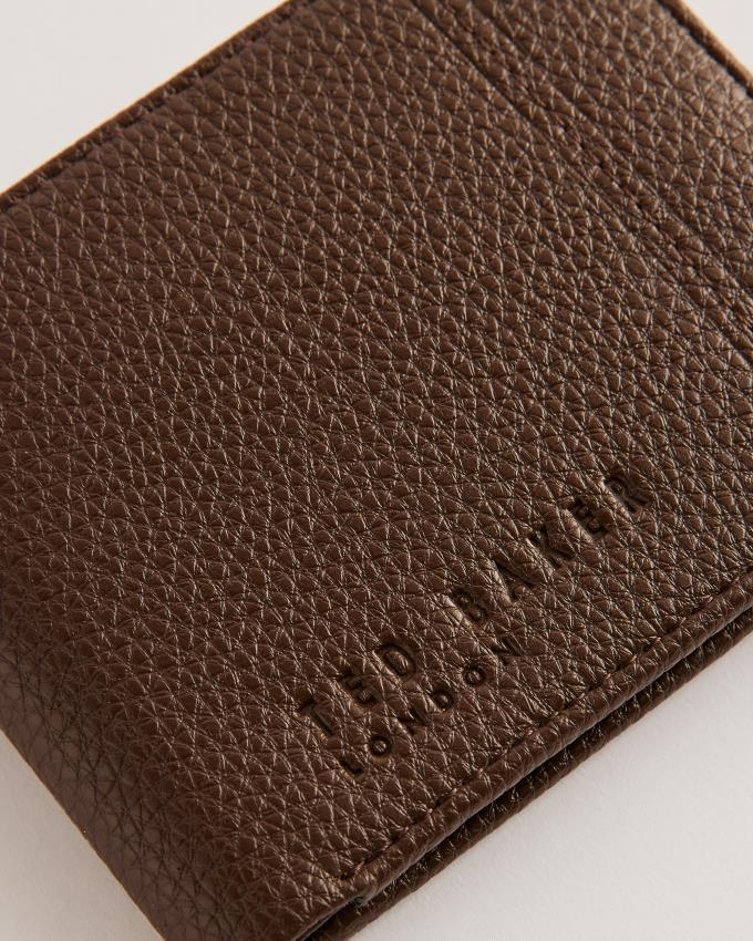 Portefeuille Ted Baker Debossed Textured Leather Marron Chocolat Homme | OVT-14292002